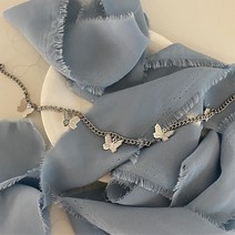 목라인 미니 나비 팬던트 실버 체인 목걸이 은목걸이