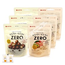 롯데 제로크런치초코볼(34g) 3개+제로후르츠젤리(52g) 3개(+밀크츄 2개포함), 1세트