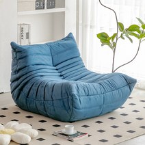 유럽 빈티지 베를린 소파 1인용, 일반 스타일/좌석 폭 78cm 싱글 시트, 네이비 스웨이드