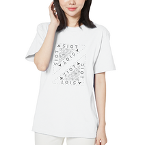 아이엠스톡 110~3XL 가오리연 한글 반팔티 남녀공용 화이트