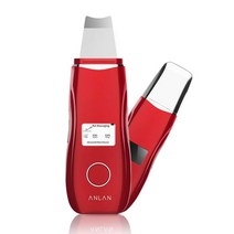 초음파 아쿠아 필링기 워터 삭피기 갈바닉 마사지기 스킨 스크러버 블랙헤드 각질 코 얼굴 피지 제거기 청소 클렌저 여드름 제거 페이셜 ems 스파 마사지 필링 도구, 협력사, 빨간색