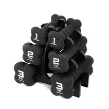 프로스펙스 네오프렌 아령 12kg 세트, 1세트