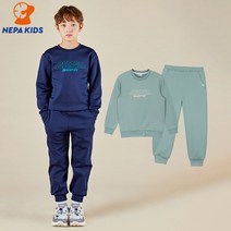 네파 키즈 네파키즈 본사 KIF5954 크런치 폴리 기모 트레이닝 세트
