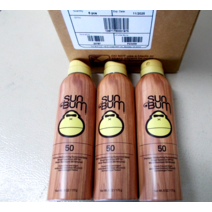선크림 선범 SPF50 선크림 스프레이 6온스 방수 비건 글루텐 프리 팩 3개