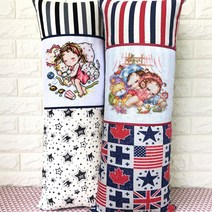 더스티치 십자수 쿠션 보듬이 패키지 DIY 만들기 세트 캐릭터, 스트라이프별보듬이-검정