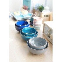 국산 세련 감각 그라데이션 공기 대접 주방용품쇼핑몰, 대접/연블루