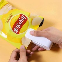 소형 실링 기계 건전지 무선 핸드실링기 비닐접착, 상세 페이지 참고, 노랑
