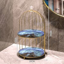 ZT 화장실 욕실 선반 화장용품 세면대 선반 수납대 정리대, 마노석무늬이중조롱