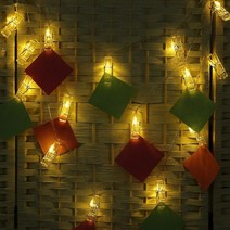 쵄두 20구 LED 클립 감성 조명 집게 전구 3M 웜색 점멸 포토집게 A1C1, 상세페이지 참조