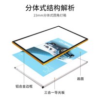 led 메뉴판 벽걸이 발광 가격표 하이라이트 간판 전광판 식당 카페 음식점 매장 업소용 광고 모니터 라이트패널 디스플레이 보드, 60X90cm