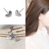 데일리 925실버 미니 포인트 하트 실버귀걸이 ELUAS04