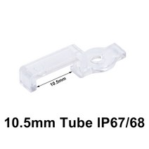 커넥터 새로운 100 피스 고정 장착 클립 커넥터IP67 IP68 IP65 IP20 LED 튜브 테이프 라이트 RGB 스트립 클램프 브래킷 나사 포함, 01 10.5mm Tube IP67