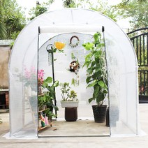 WINANON 가정용 방우 차양 온실 방한 보온, 가로 2.6m 세로 1.5m 높이 2m쌍여닫이+선물