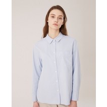 [닥스 여성] [[22SS]] DLSH2B191B1 [D-GIFT] 블루 포켓 면혼방 긴팔셔츠
