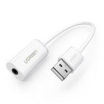 유그린 USB 외장형 하이파이 사운드카드 어댑터 US206, 30712