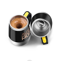 자동회전 셀프믹스 회오리 머그컵 방탄커피 믹스커피 핫쵸코 오토 마그네틱 텀블러, 화이트