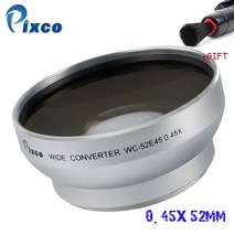 pixco 52mm 0.45x 스레드 렌즈 슈퍼 매크로 광각 렌즈 canon nikon, 펜탁스