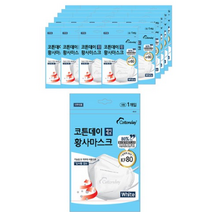 코튼데이 레이온 황사마스크 대형 KF80 화이트, 500개