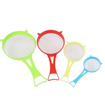 4pcs 다용도 플라스틱 주방 거름망 밀가루 체