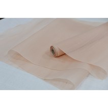 [천연염색] 살구핑크 옥사명주 실크100% 원단