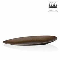 아사셀렉션 실용적인 아프리카풍 쿠바스톤 오발접시 중, 단일속성