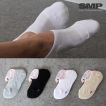 SMP스포츠 (여성용/2중바닥) 페이크삭스 5켤레 / 덧신양말 덧버선 스포츠 두꺼운 안벗겨지는 실리콘 운동 헬스 런닝 국산