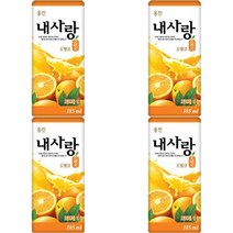 키워도 회의 미팅 회사 탕비실 사무실 간식 내사랑 드링크 오렌지 185mL 팩 24개 185ml, 4세트