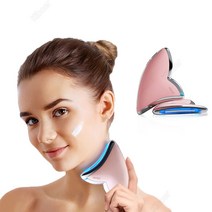 Kiboer 마사지기 갈바닉 LED광테라피주름 개선 넥케어 가정용 핑크, Kiboer-137
