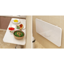 원룸 폴딩 창틀 트랜스포머식탁 코너형 서브 테이블, 길이 60폭 40 화이트