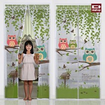 다샵 현관 방문 모기장 숲속부엉이 90x210, 1