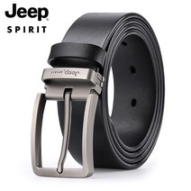 JEEPSPIRIT 정품 남성용 가죽 벨트 OM18CD996BT0434 쿠팡 + 주식회사 지프스피릿 정품 선물용 벨트박스 증정 + 지프양말증정
