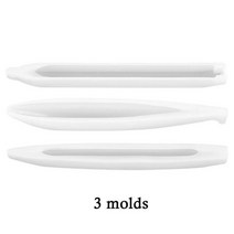 투명 수제 볼펜 실리콘 몰드 UV 수지 에폭시 펜 홀더 주조 DIY 쥬얼리 제작, 08 3 molds