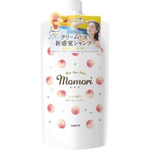 모모리 촉촉한 수분 크림 샴푸 모든 헤어용 복숭아 향 400g Momori