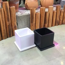 베스트하우스 모던 무광 도기화분 정사각 13x13x13cm, 루키스토어 무광 블랙