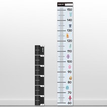 키즈토크 (1+1+1) 로봇친구들 방수형 키재기자, 파스텔 블루+로봇 캐릭터