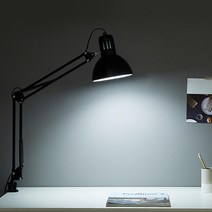 좁은공간 조명배치 클립형 탁상램프 스탠드조명, 다크그레이