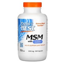 닥터스베스트 OptiMSM 식이유황 메틸설포닐메탄 1000mg 대용량 360식물성캡슐, 1개, 1000mg 360식물성캡슐, 360정