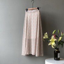 다여니샵 여성 쉬폰 꽃 무늬 스커트 치마