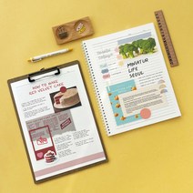 인강 개념정리 수학 오답노트 연습장 아이코닉 A4 절취 모눈노트 스프링 공책 40매 1권, 핑크