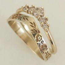 링 여자명품반지 여성을 위한 우아한 골드 컬러 패션 반지 섬세한 상감 화이트 지르콘 크리스탈 결혼 세트 신부 약혼 주얼리