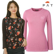 PAT 앞판 프린트 라운드넥 티셔츠