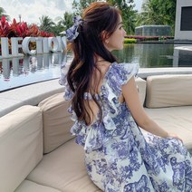 휴양지 원피스 해외 신혼 여행 여름 옷 동남아 여성 바캉스 룩 괌 하와이 리조트 발리 휴가 롱 비치 백리스
