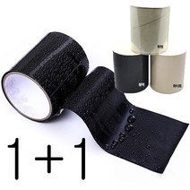 킹마트 1 + 1 초강력 방수테이프 누수 셀프수리 접착테이프 파이프 배관, 블랙, 1개