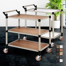 피로연 한정식집 주방 서빙용 조립식 무빙카트 주방카트 서빙카, 일반형, 골드제브라 2단 신대