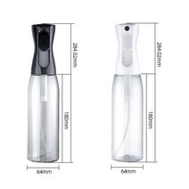 반자동 미스트 500ml 안개 분사 식물 미세 미니 물 스프레이 미용실 분무기 물뿌리개, 미스트 분무기 흰색+검정 2종 세트