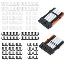 견고한 1세트 24Pin x 4 8Pin 12 8 PP 케이블 빗 클램프/클립/드레서 3.4mm 슬리브 전원 공급 장치 커넥터, 한개옵션0