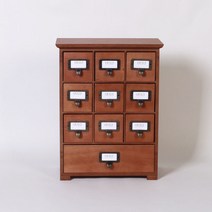 우드 10칸 뉴약장 수납 보관함 (2색상), 색상:웬지, 단품