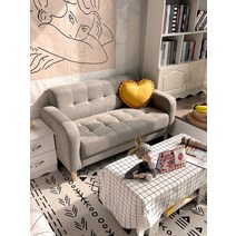 임팔라쇼파 1인 2인 노래방 일본식 북유럽 소파 쇼파 원룸 아파트 병원 골프장 가성비 네일샵, 스웨이드 소파 - 옐로우