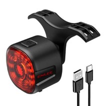 자전거 전조등 후미등 라이트 자전거 후면 빛 IPx6 방수 USB 충전식 스마트 자동 브레이크 감지 6 조명 모
