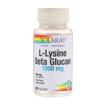 솔라레이 L 라이신 베타글루칸 1000mg 60정 엘 리신 효모 올리브 잎 아미노산 효능, 1개, 기본